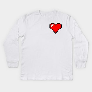 Pixel Heart Kids Long Sleeve T-Shirt